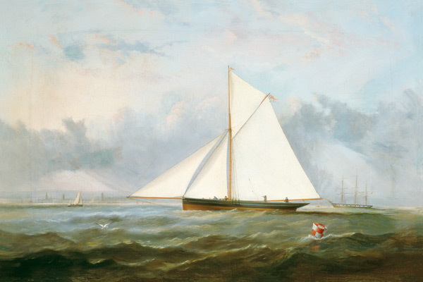 A Cutter Yacht off Ryde von Arthur Wellington Fowles