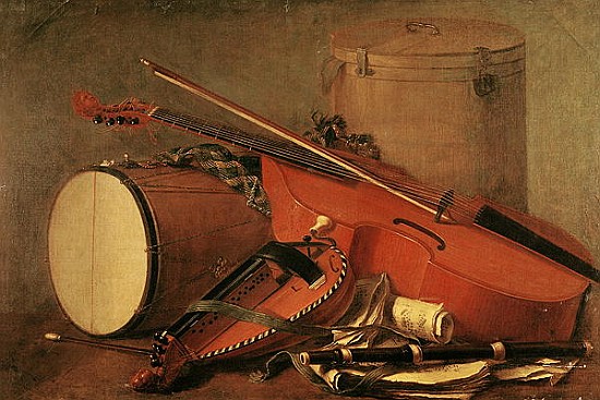 Musical Instruments von (attr. to) Henri Horace Roland de la Porte