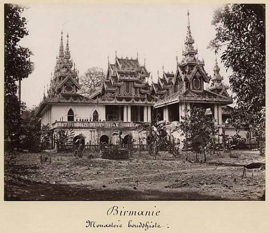 Teik Kyaung monastery, isle of Ka Toe, near Moulmein, Burma, c.1848 von (attr. to) Philip Adolphe Klier