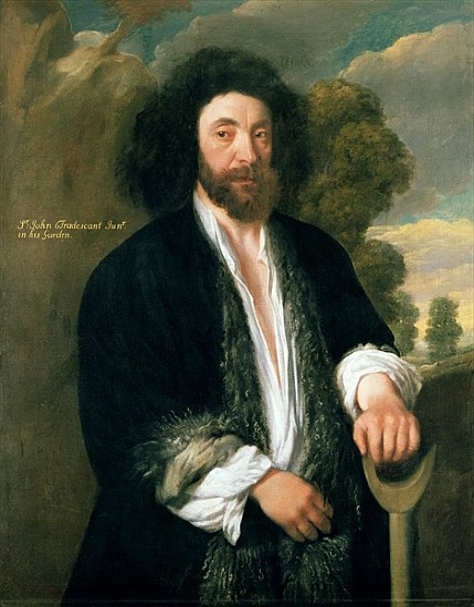 John Tradescant the Younger as a Gardener, 17th century von (attr. to) Thomas de Critz