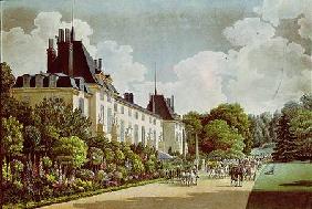 View of the Chateau de la Malmaison next to the park, from 'Views of the Malmaison'
