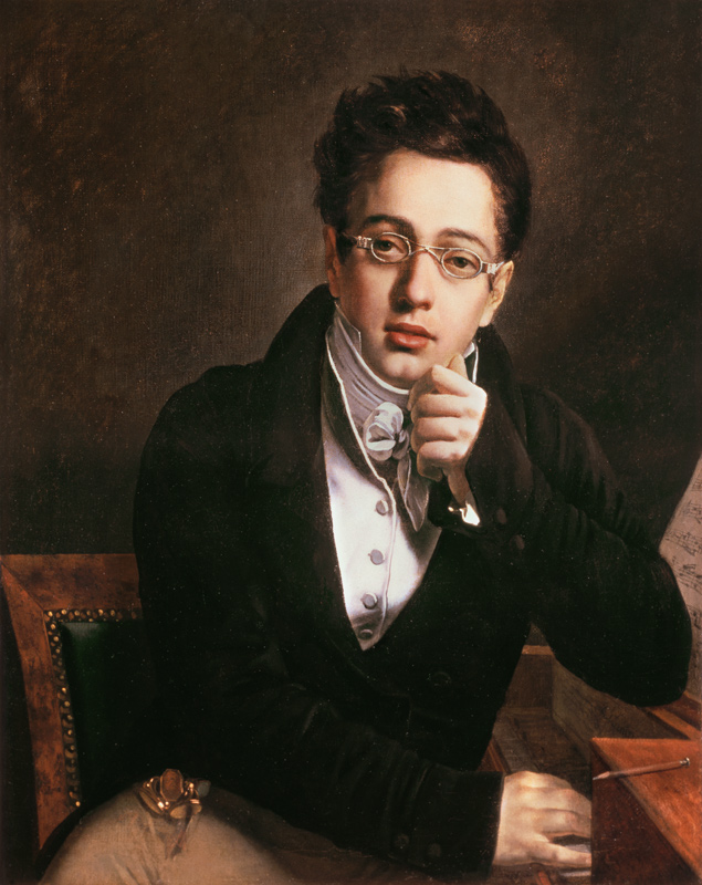 Portrait of Franz Schubert (1797-1828), Austrian composer, aged 17 von Austrian School