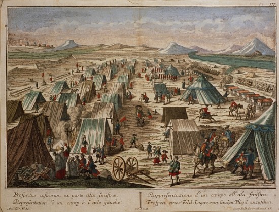 Military camp, c.1780 von Austrian School