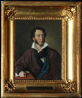 Porträt des Dichters Alexander S. Puschkin (1799-1837) Kopie nach W. Tropinin 1827