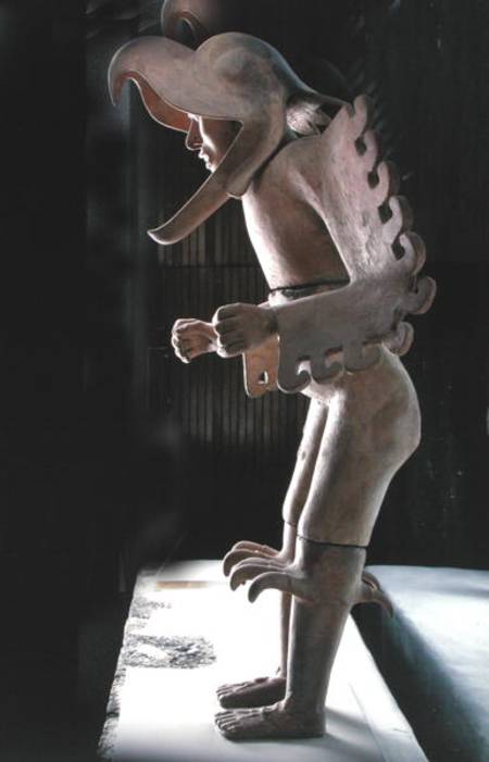Eagle Man, found in the House of Eagles, north of the Templo Mayor von Aztec
