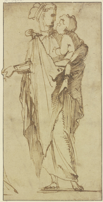 Eine Frau mit einem Kind auf dem Arm von Baccio Bandinelli