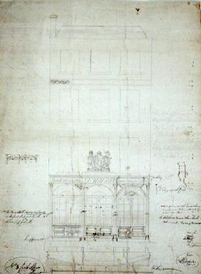 Design for Nicholson's State Lottery Office, No. 3 Cockspur Street, City of London 1707  & in