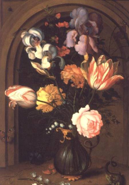 Still Life of Flowers in a Vase von Balthasar van der Ast