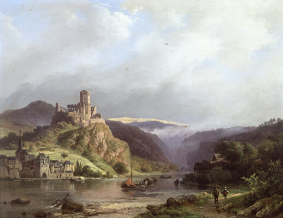 Beilstein on the Moselle von Barend Cornelisz. Koekkoek