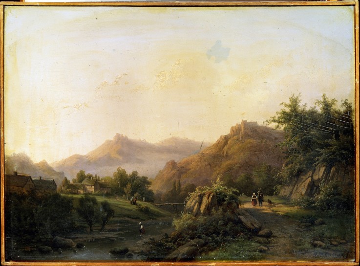 Landschaft mit einem Weg von Barend Cornelis Koekkoek