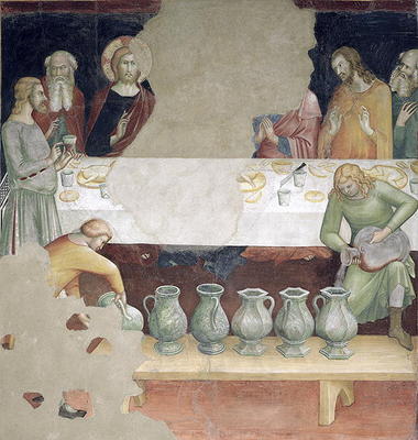 The Marriage at Cana, from a series of Scenes of the New Testament (fresco) von Barna  da Siena