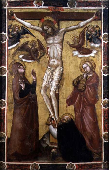 Christ Crucified - Painted Processional Banner von Barnaba da Modena