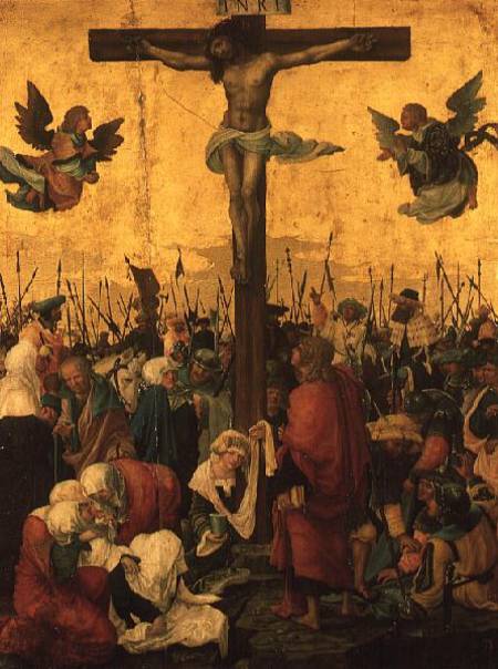 Crucifixion with the Virgin and St. John the Baptist von Barnaba da Modena