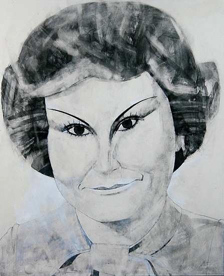 Portrait of Angela Rippon, illustration for The Media Mob (gouache and pencil on paper) von Barry  Fantoni