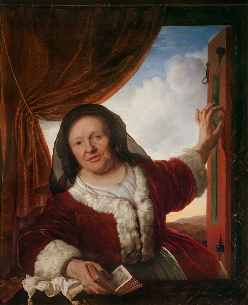 Alte Frau im Fenster von Bartholomeus van der Helst