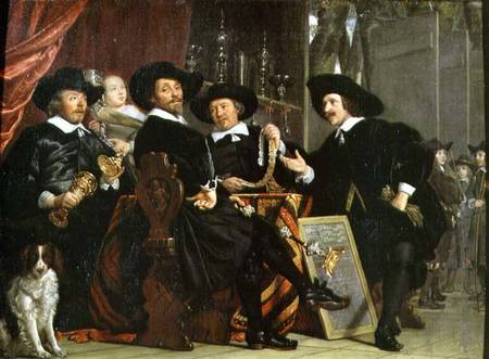 The Officials of the Company of Bowyers of St. Sebastian at Amsterdam von Bartholomeus van der Helst