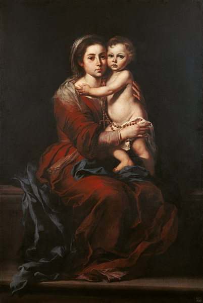 Madonna mit dem Rosenkranz von Bartolomé Esteban Perez Murillo
