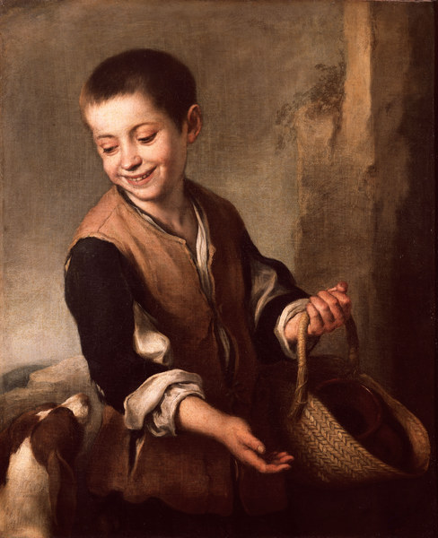 Murillo / Boy with Dog / Paint./ c.1660 von Bartolomé Esteban Perez Murillo