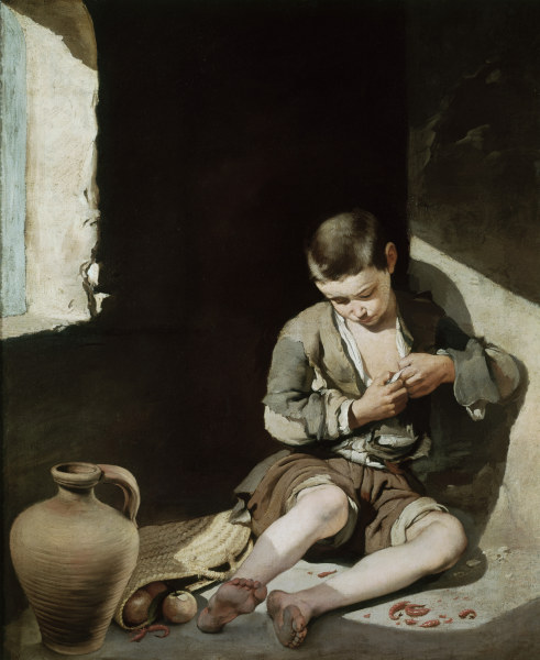 Murillo, Beggar Boy (Flea Catcher) von Bartolomé Esteban Perez Murillo