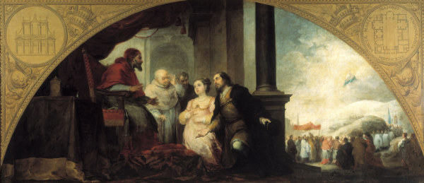 Patrician before Pope Liborius / Murillo von Bartolomé Esteban Perez Murillo