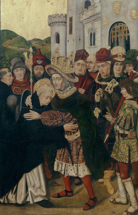 Ferdinand I. von Kastilien begrüßt Dominikus von Silos von (Bartolome de Cardenas) Bermejo