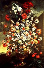 Blumenstilleben aus Lilien, Tulpen, Nelken und anderen Blumen 1718