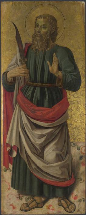 Heiliger Bartholomäus (vom Altarbild: Madonna und Kind mit Heiligen)
