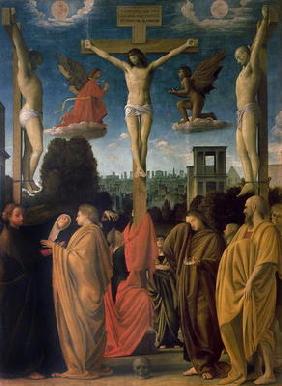 The Crucifixion (oil on canvas) 1902