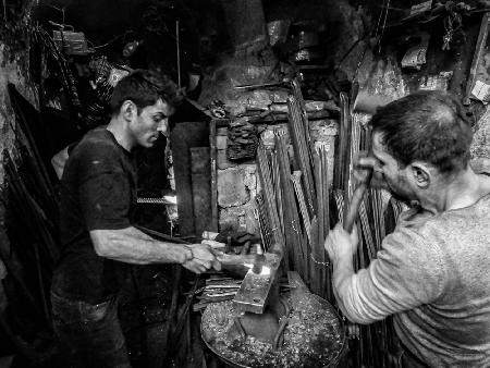 Der traditionelle Schmiedeberuf in der Stadt Mossul
