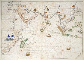 The Indian Ocean, from an Atlas of the World in 33 Maps, Venice, 1st September 1553(see also 330956) 1553