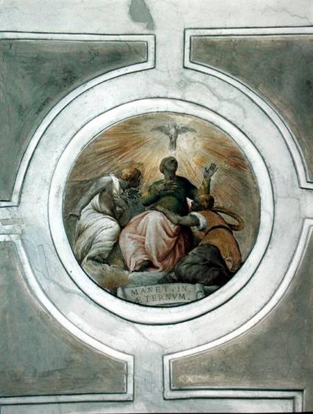 Representation of one of the Virtues, detail from the ceiling of the Grimani Chapel von Battista Franco