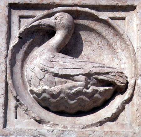 Roundel relief from the exterior frieze of the Baptistery von Benedetto  Antelami