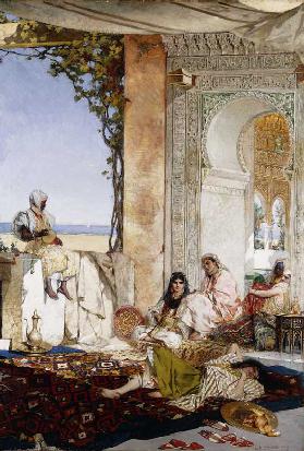 Frauen in einem Harem in Marokko 1875