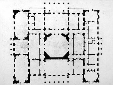 Plan of the principal floor of a house, 1815 von Benjamin Dean Wyatt