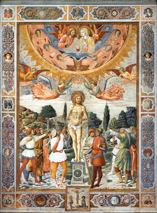 Das Martyrium des heiligen Sebastian von Benozzo Gozzoli