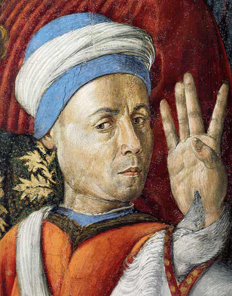 Selbstbildnis (Detail aus dem Freskenzyklus im Palazzo Medici Riccardi)