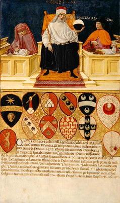 Good government in the public finance office, 1474 (oil on panel) 07th-