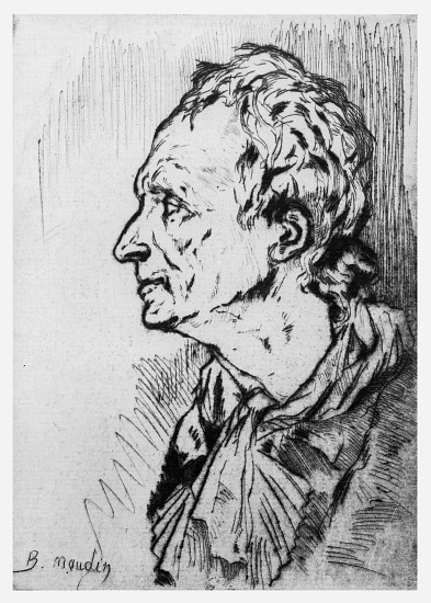 Portrait of Diderot, illustration for Rameaus Nephew, by Denis Diderot von Bernard Naudin