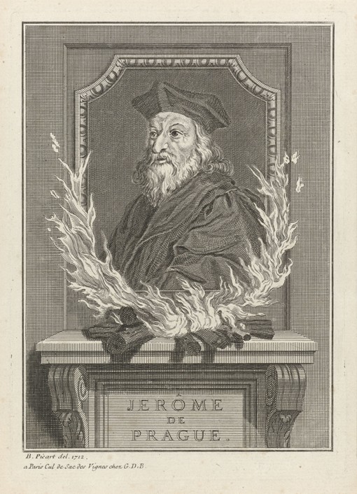Porträt von Hieronymus von Prag von Bernard Picart
