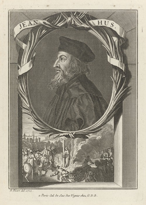 Porträt von Jan Hus von Bernard Picart