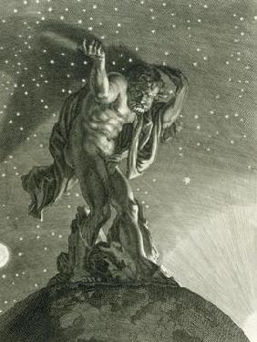 Atlas Supports the Heavens on his Shoulders, 1731 (engraving)