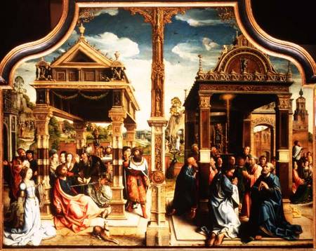 St. Thomas and St. Matthew Altarpiece, centre panel of triptych depicting scenes from the lifes of t von Bernard van Orley