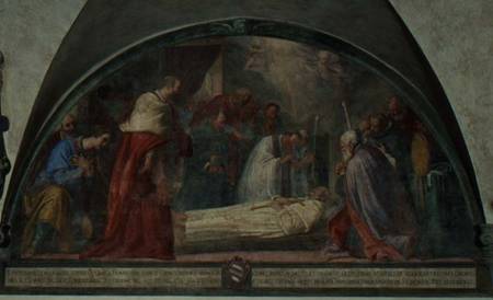 The Death of St. Antoninus, lunette von Bernardino Barbatelli Poccetti