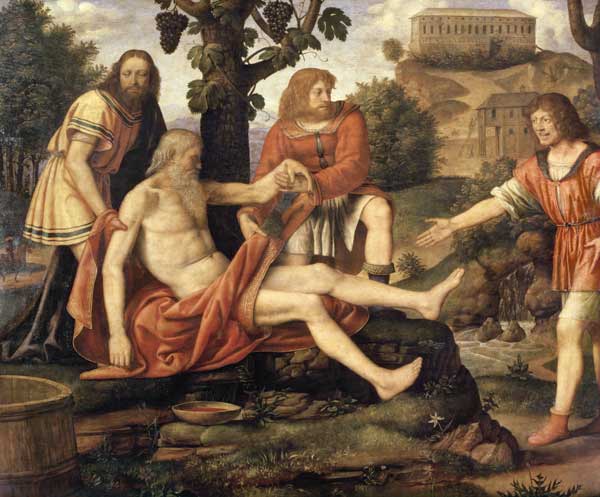 Ham mocking Noah von Bernardino Luini