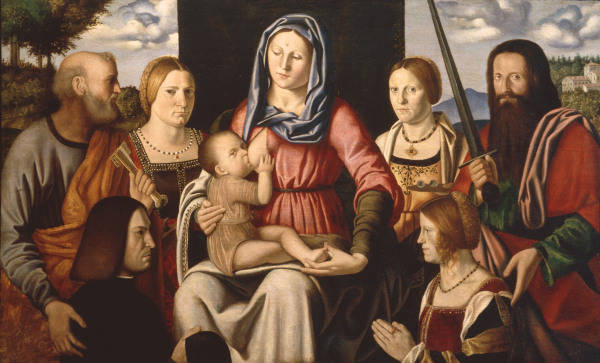 B.Luini, Maria mit Kind, Hlg.u.Stiftern von Bernardino Luini