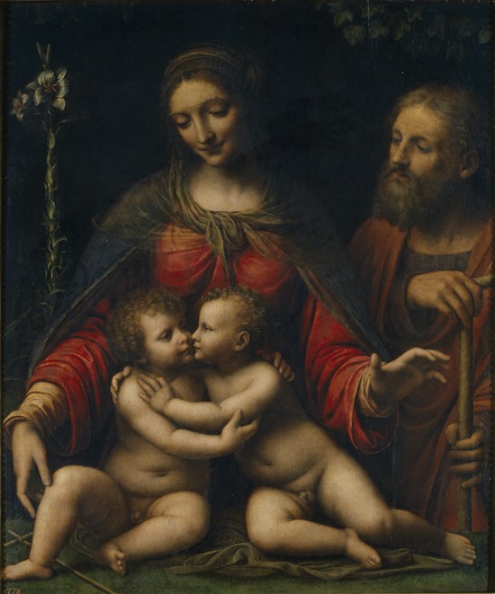 Die Heilige Familie mit dem Johannesknaben von Bernardino Luini