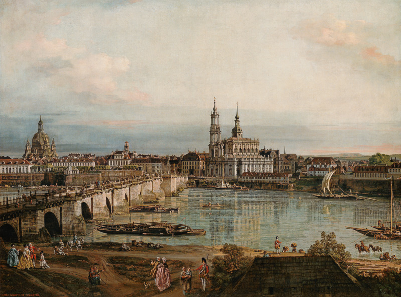 Blick auf die Altstadt von Dresden von Bernardo Bellotto
