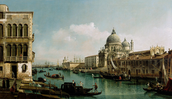 Blick auf den Canal Grande und die Punta della Dogana von Bernardo Bellotto