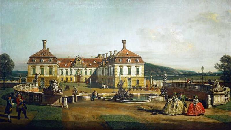 Das kaiserliche Lustschloß Schloßhof, Ehrenhofseite von Bernardo Bellotto