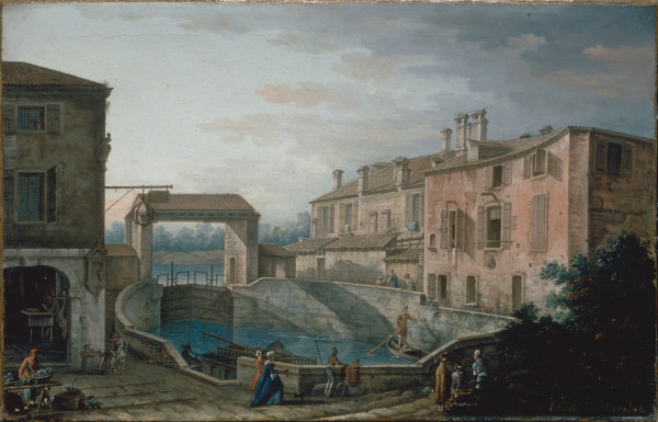 Dolo / Lock of the Brenta / Bellotto von Bernardo Bellotto
